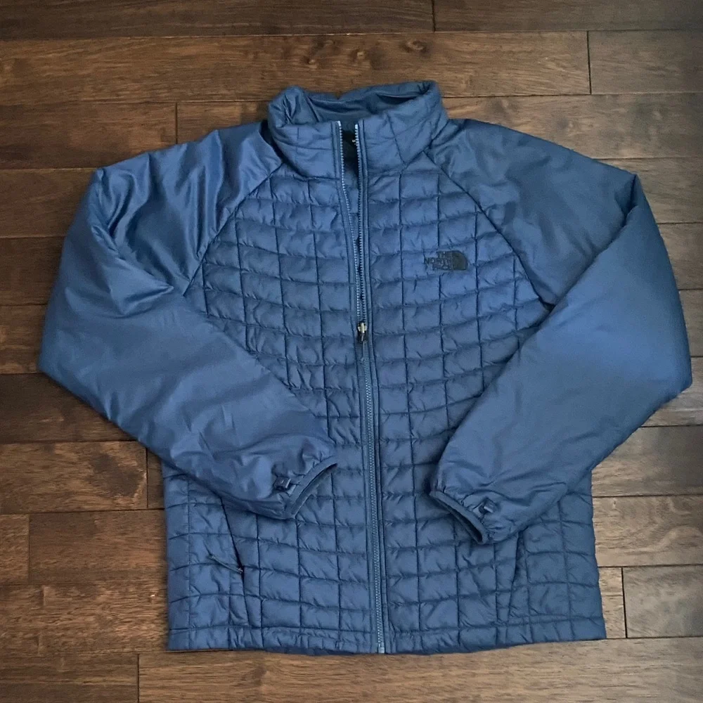The North Face Men's Blue Quilted Puffer Jacket